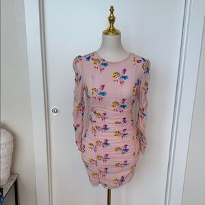 Ganni Pink Floral Dress